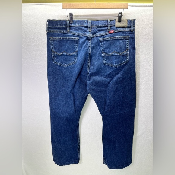 Wrangler Relaxed Boot Cut Jeans Mens 40/28 Short Hemmed Denim Blue Work 1981 - Picture 9 of 10